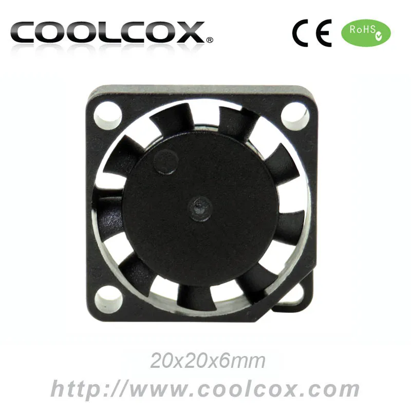 
CoolCox 20x20x6mm DC mini axial fan, 3.3V/5V/12V,2006 mini cooling fan 
