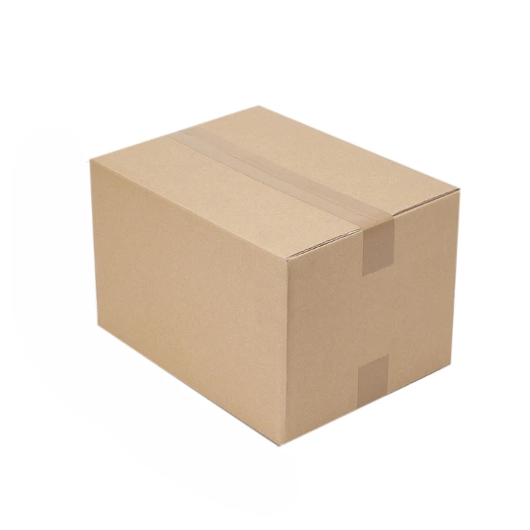 Single Wall Corrugated Kraft Shipping Boxes With Black Custom Logo