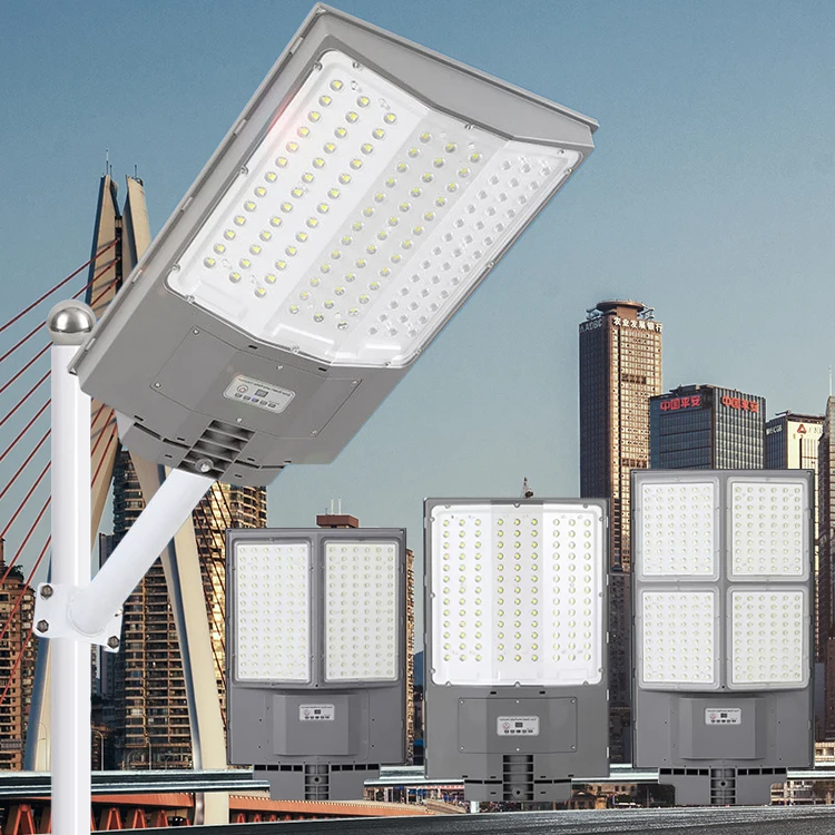 Factory Direct Outdoor Waterproof Garden High Power 500w 600w 800w 1000w LED Solar Street Light With Photo Control Switch