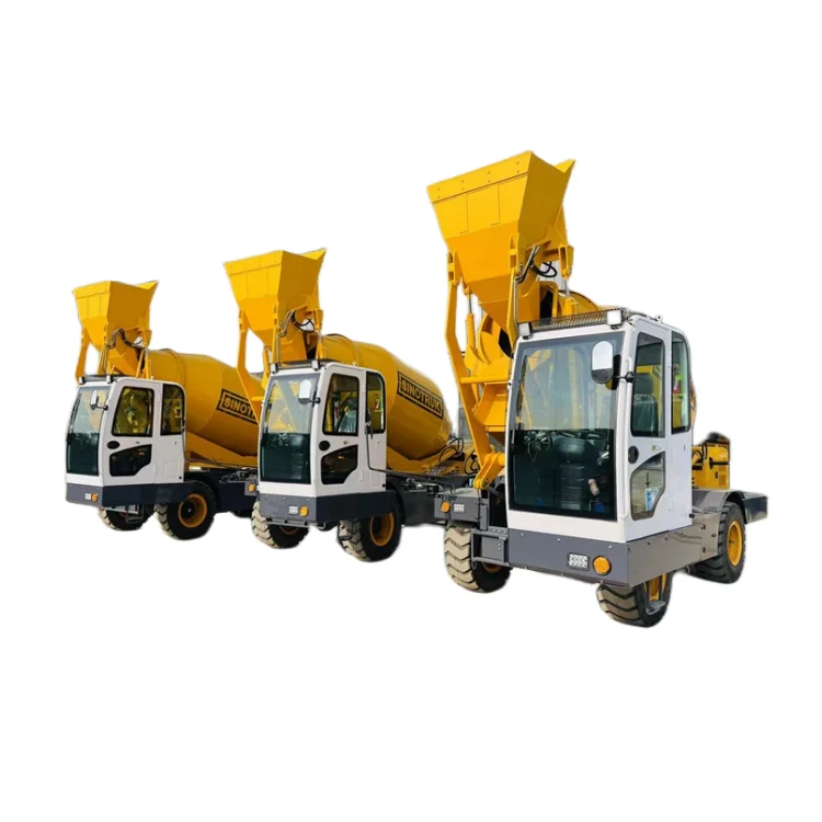 China Manufacturer Large Drum Cement Mixer Machine Articulated 4WD Mixer Truck Cement Mixing Vehicle Self Loading Concrete Mixer