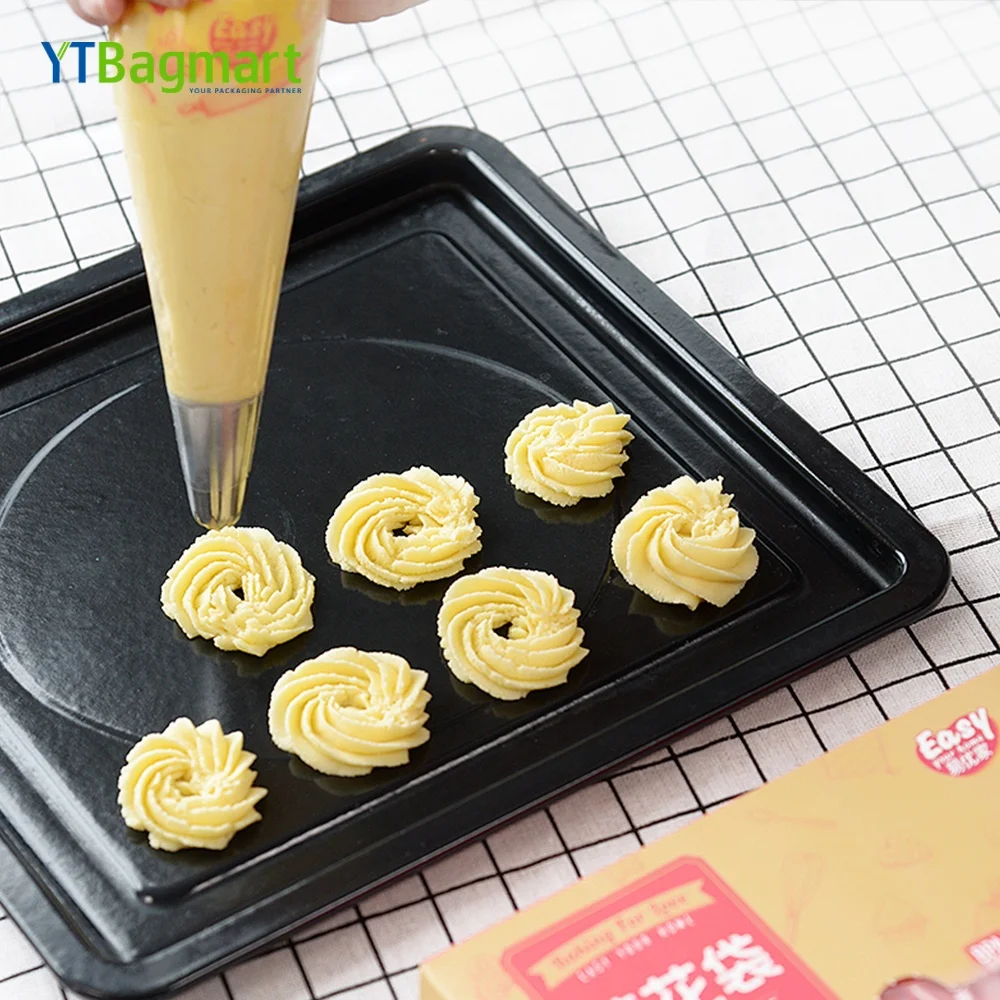 China Manufacture Custom Logo Kitchen Disposable Cake Decoration Tool Piping Bag PE Pastry Plastic Bag