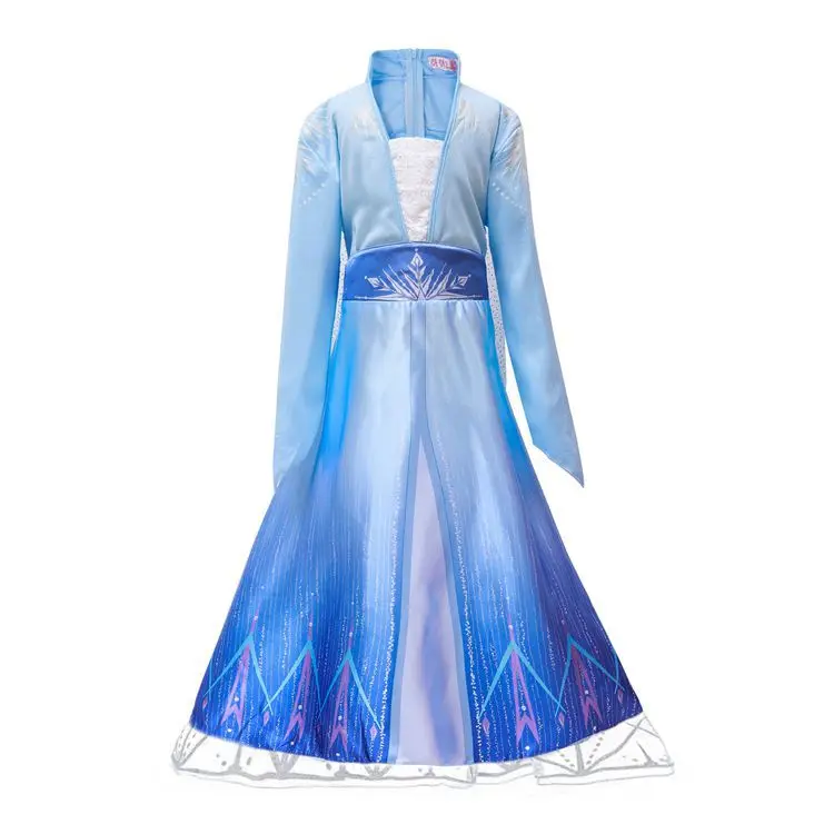 TV Movie Characters Girls Princess Elsa Carnival Halloween Dress Kids Party Dress