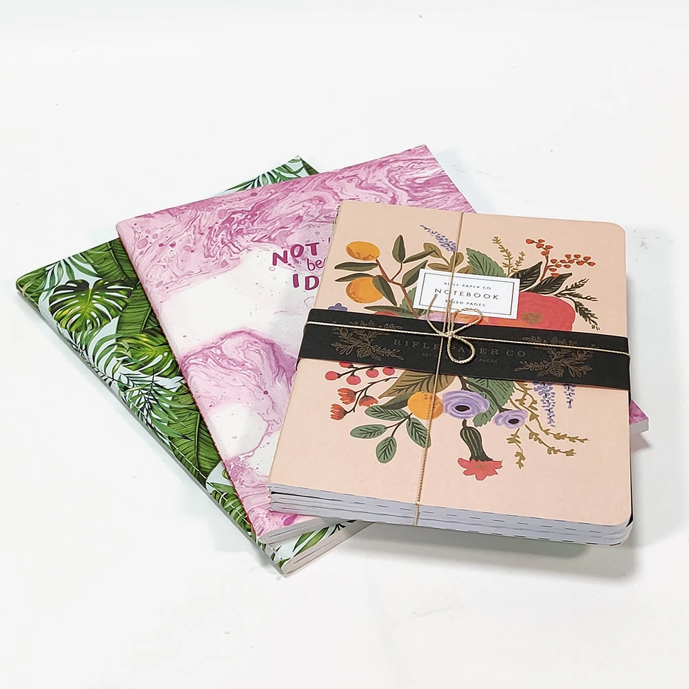 
Wholesale New Design Cover Customized Luxury Cheap Vintage Note Book Notebook 