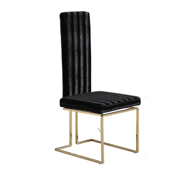 Silver Stainless Steel Dinning Furniture White Rectangle Shape Marble Dining Table Sets