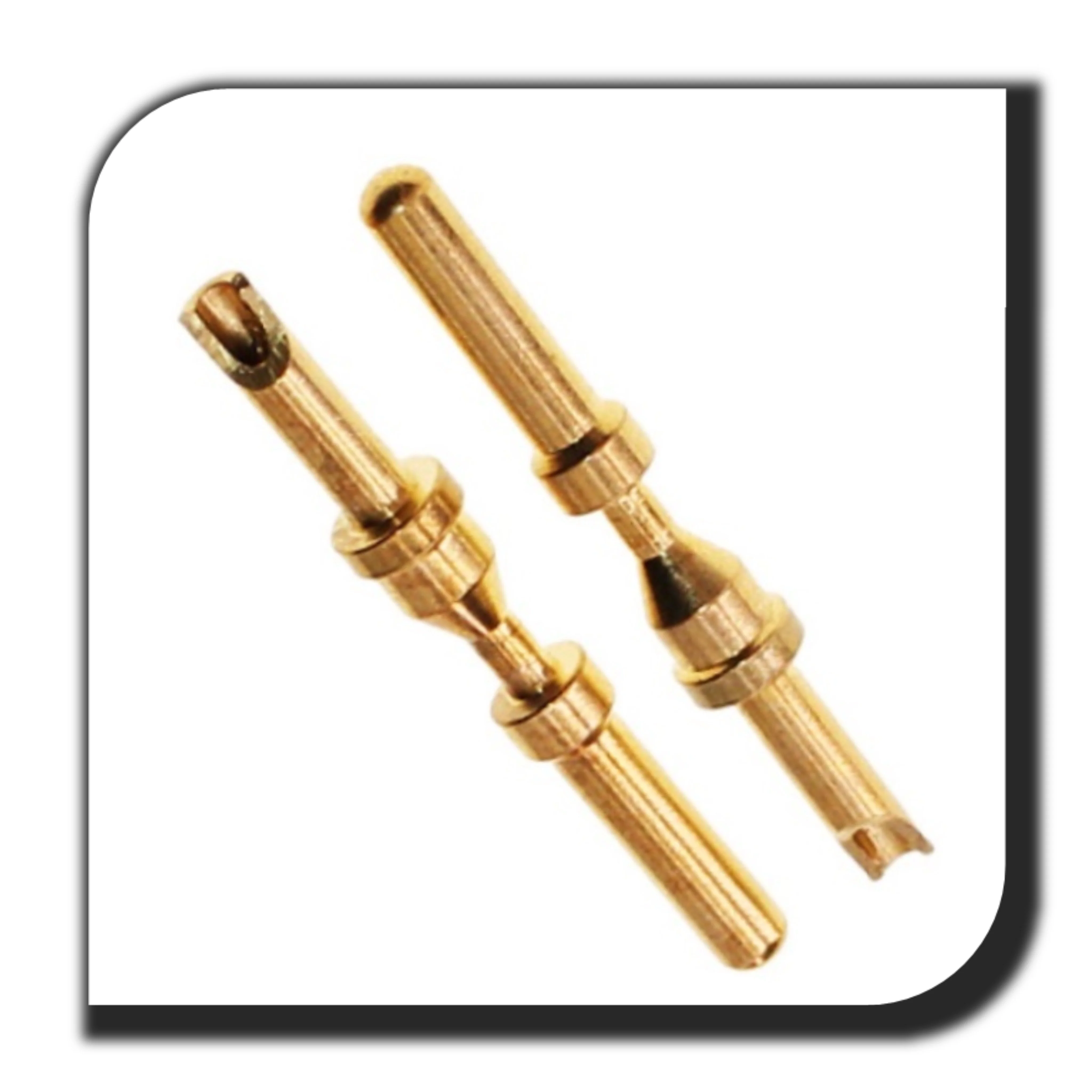 PCB copper welding pin female brass insert pin for welding conector