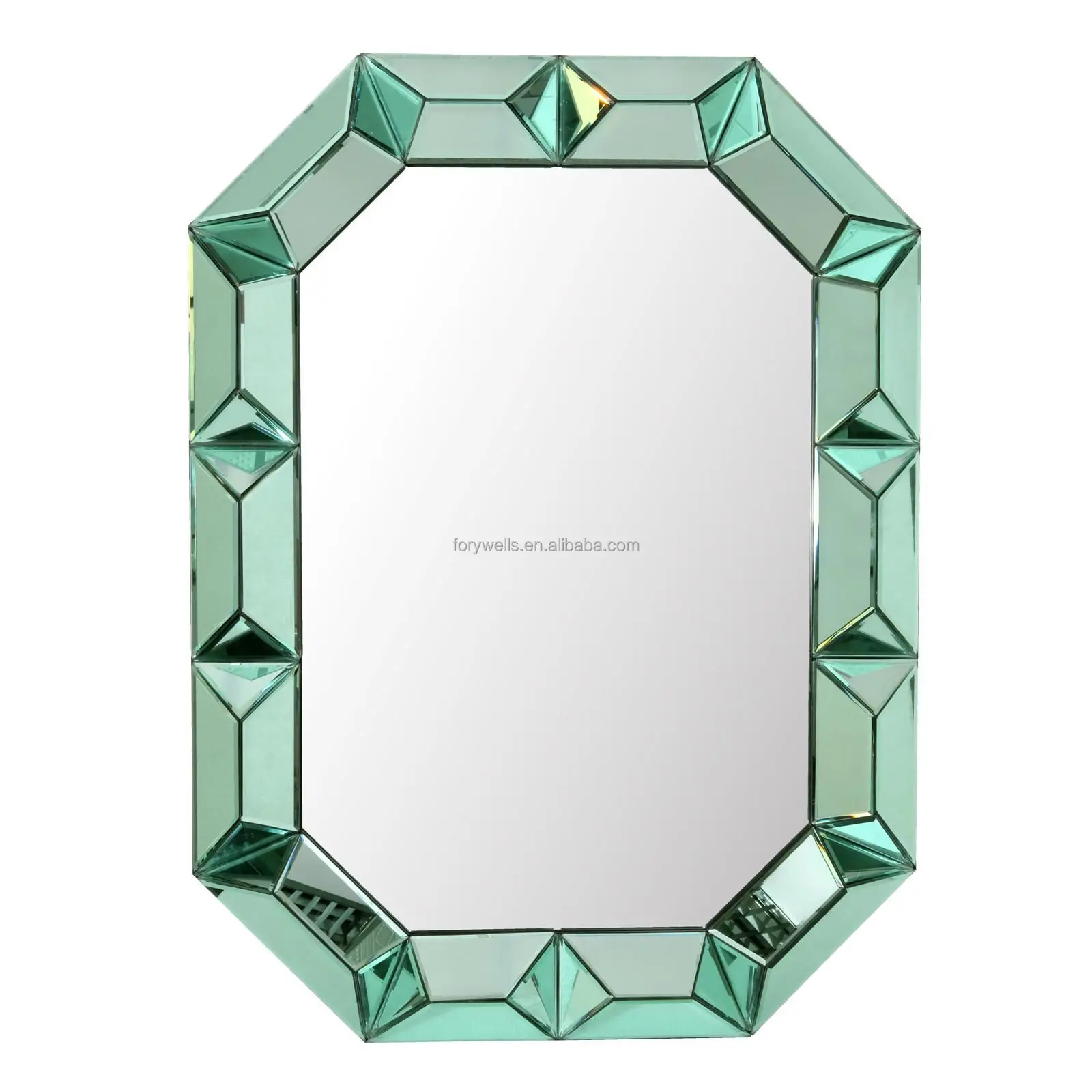 Irregular Diamond Venetian Home Decor Handcraft Wall Customized Colored Mirror