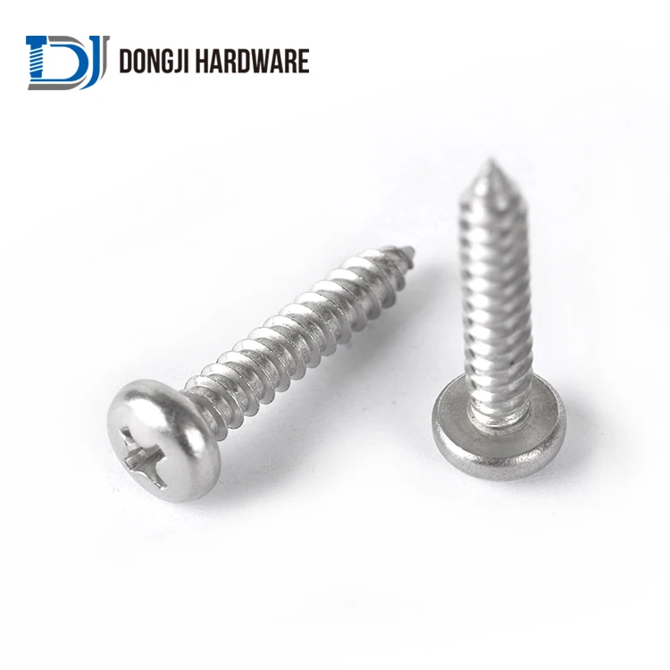 Dongji Ready to Ship Pan Head Self Tapping Screw Stainless Steel Fasteners Screws Self-Tapping Screws