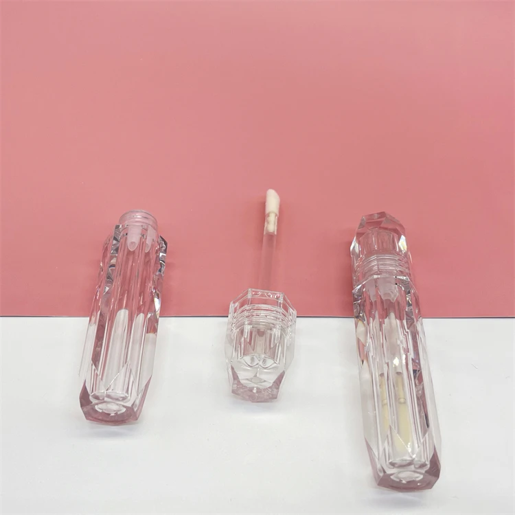 2.5ml Empty clear mini shiny plastic lipgloss tube
