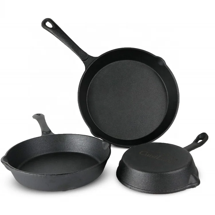 Camping Square Pre-Seasoned Cast Iron Induction Grill And Griddle Frying Pan