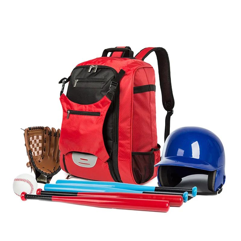 Custom Large Capacity Cool Baseball Bags Holds 4 Tee Ball Bats Helmet Cleats Baseball Backpack With Shoes Compartment