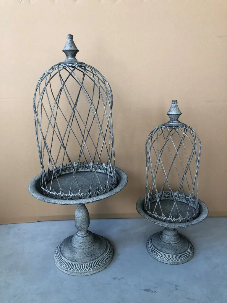 Vintage Deco Rustic Hanging Metal Frame Gold round Mirror for Garden Planting Home Decoration Iron Material