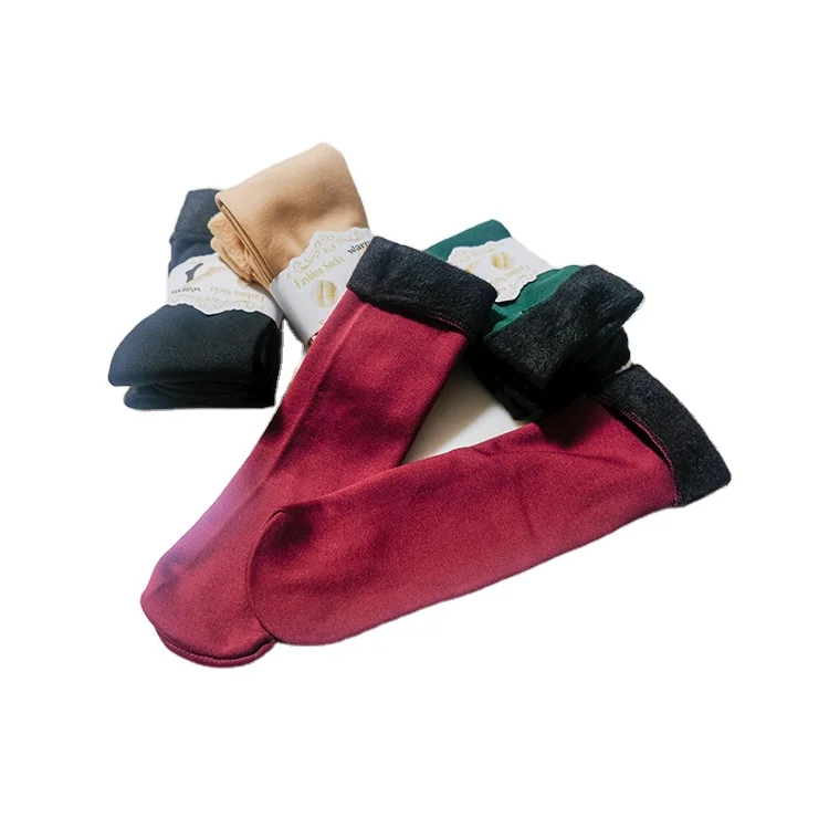  Autumn and winter warm cotton wool socks with plush thick