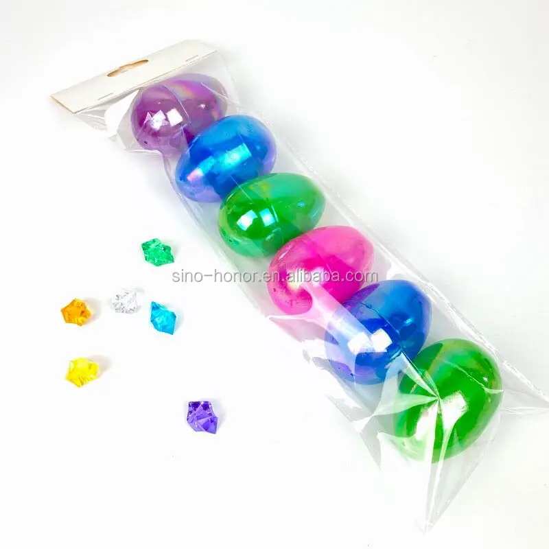 Medium size plastic egg seven color plating  egg