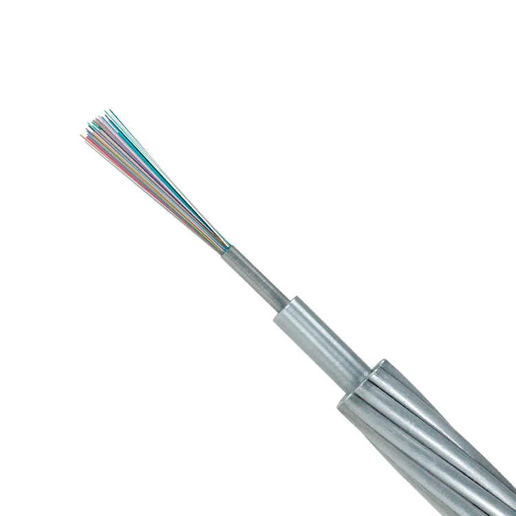 Power opgw Aeirlal wire OPGW fiber optic cable single mode g652d Communication 48 Core Cable