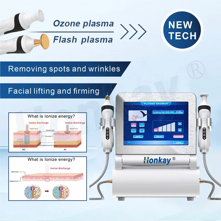 2-in-1 ozone plasma Handpiece Skin Regeneration Muscle Restoration Deep Tissue Treatment plasma pen Home Use Beauty Equipment