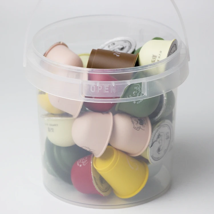 Food Grade barrels Factory Price 1L To 20L Transparent Plastic buckets Wholesale 5 gallon Plastic Bucket with Lid