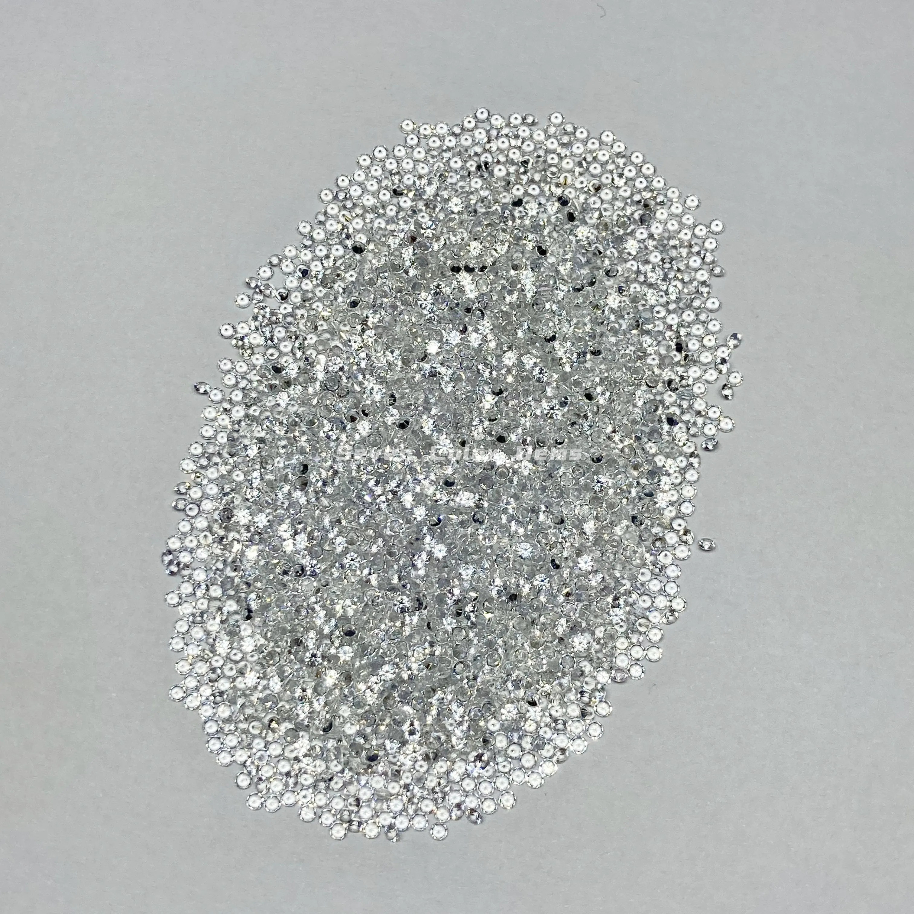 Natural white sapphire 2mm melee brilliant white sapphire stone top quality natural loose gemstones real gems