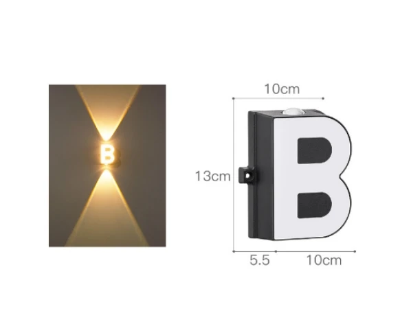 Lumind Outdoor wall lamp English letter hotel background wall light villa courtyard exterior wall lamp up and down LED lamp