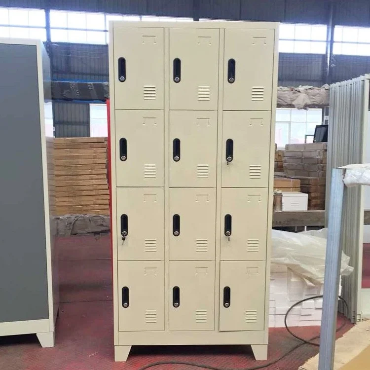 large 16 compartments white iron bathroom locker / 4 layer 16 doors metal ski gym locker for sale