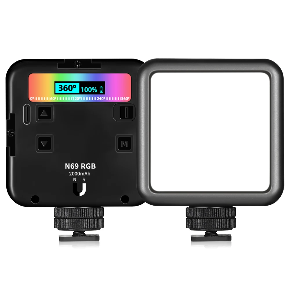 New Fashion Led Selfie Flash Live Fill Light Broadcast Mobile Phone Battery Powered Adjustable Color 2500K-9000K