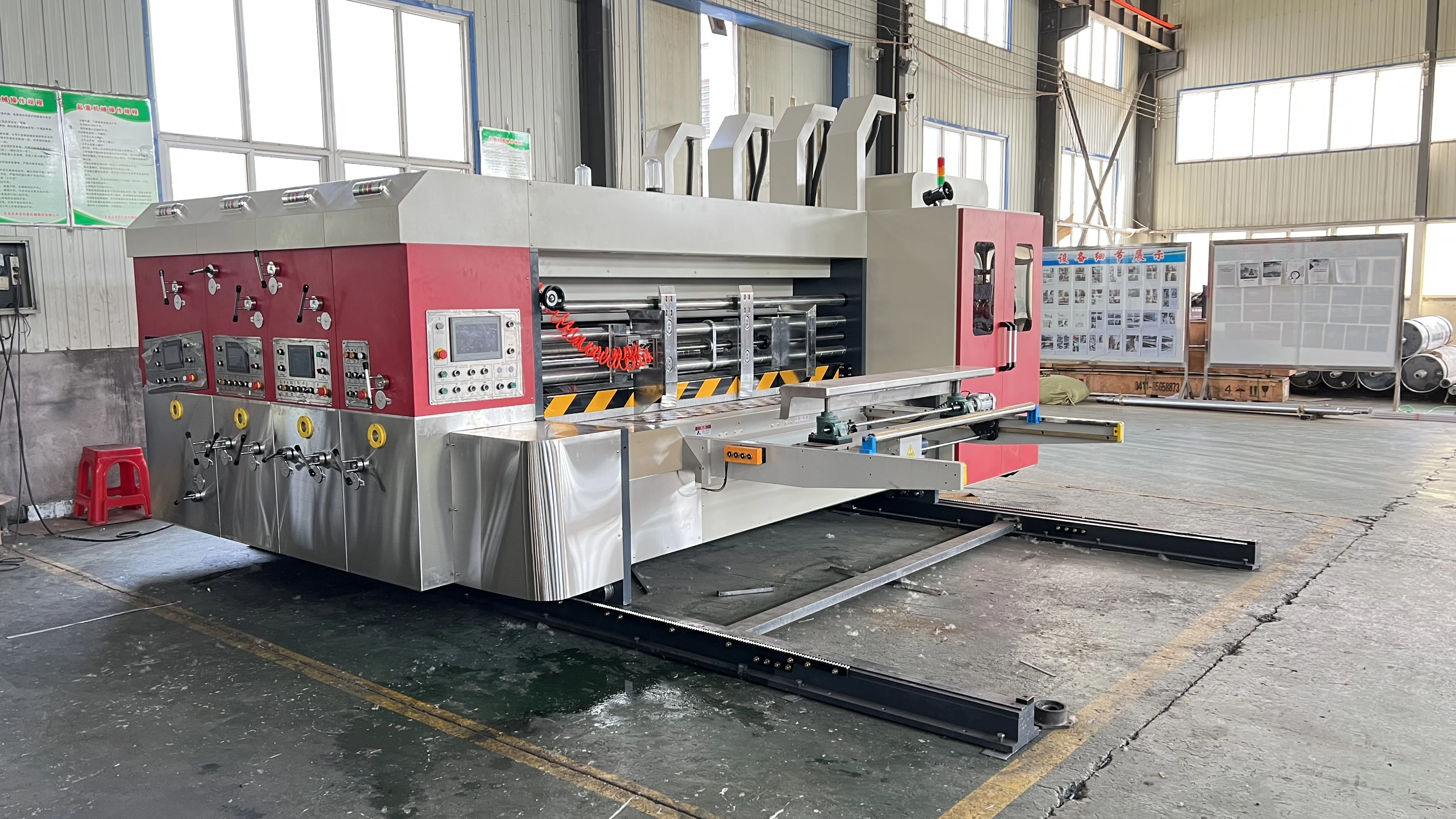 Automatic flexo two color printer slotter and die cutter corrugated board printing machine for make cardboard boxes