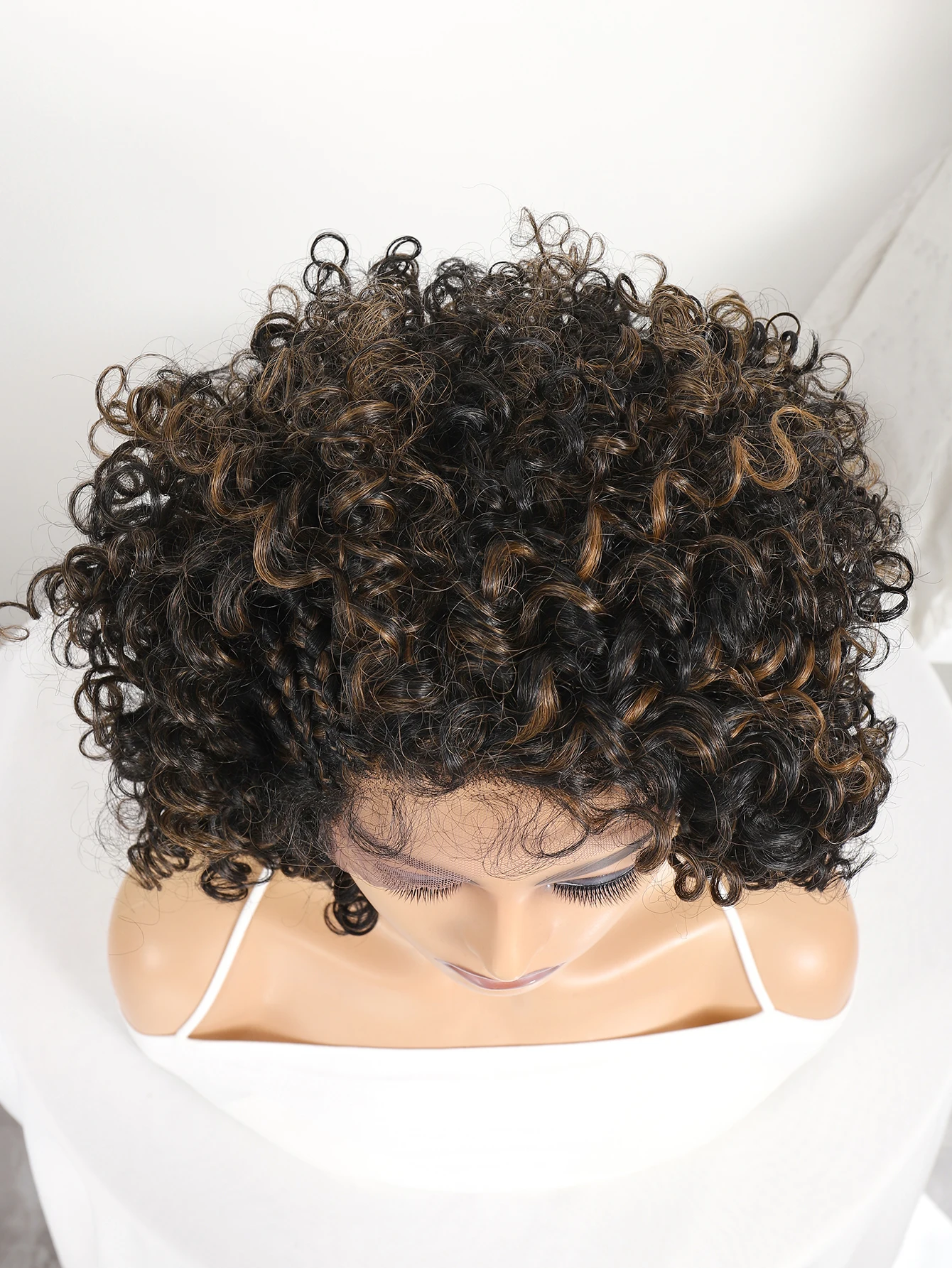 Newlook Foreign trade African black short hair and fluffy small curly hair new chemical fiber hair wigs