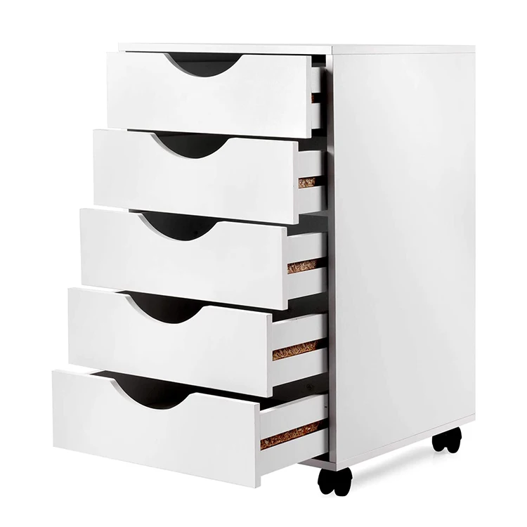 Armoir Salon Design Modern Furniture Grey Oak Wood Home Office 5 Draws Living Room Cabinet