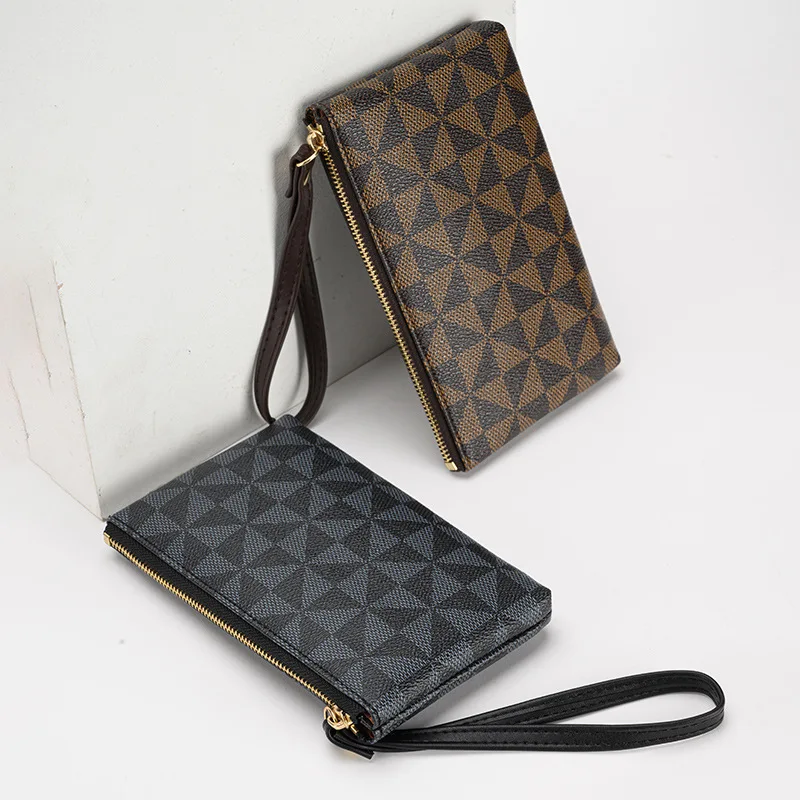 New Fashion Wholesale Low Price Women Men Hand Wallet Designer PU Leather Small Purse