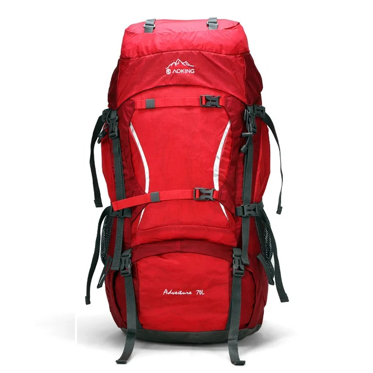 Aoking foldable 70L ripstop nylon waterproof lightweight outdoor hiking camping backpack for unisex