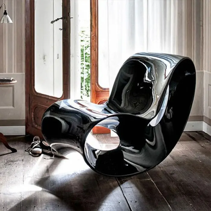 Y058 Nordic luxury outdoor rocking chairs minimalist sun office balcony furniture living room creative lazy recliner chair