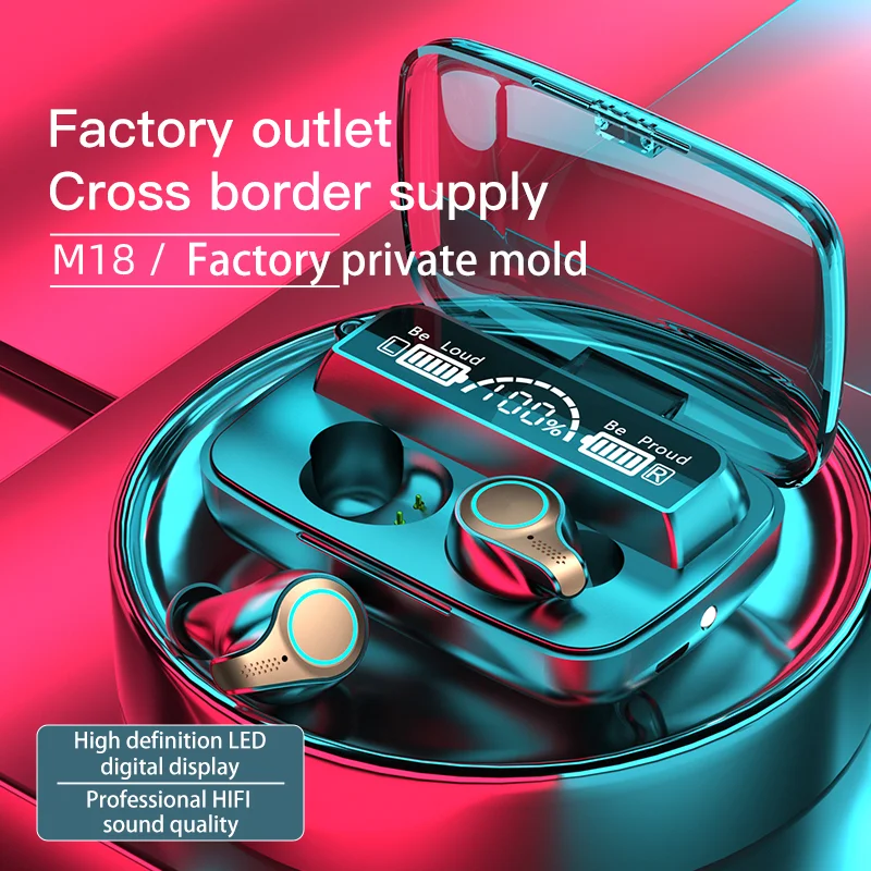 Наушники-вкладыши audifonos m18 tws наушники гарнитура беспроводные