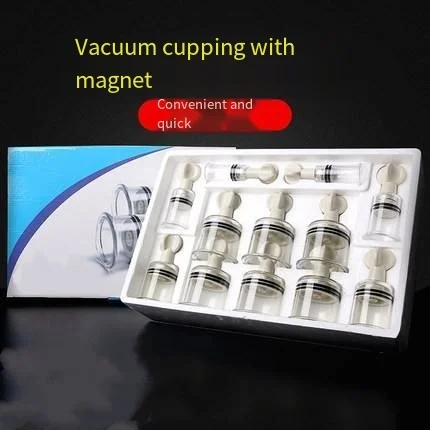 Traditional Chinses Cupping Device Twist Top Cupping Fire Plastic Cupping Set (12/8cups)
