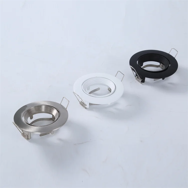 Adjustable Aluminium Alloy GU 10 MR 16 Factory Wholesale Steel Iron White Black Gold Silver Led Spot Downlight Housing
