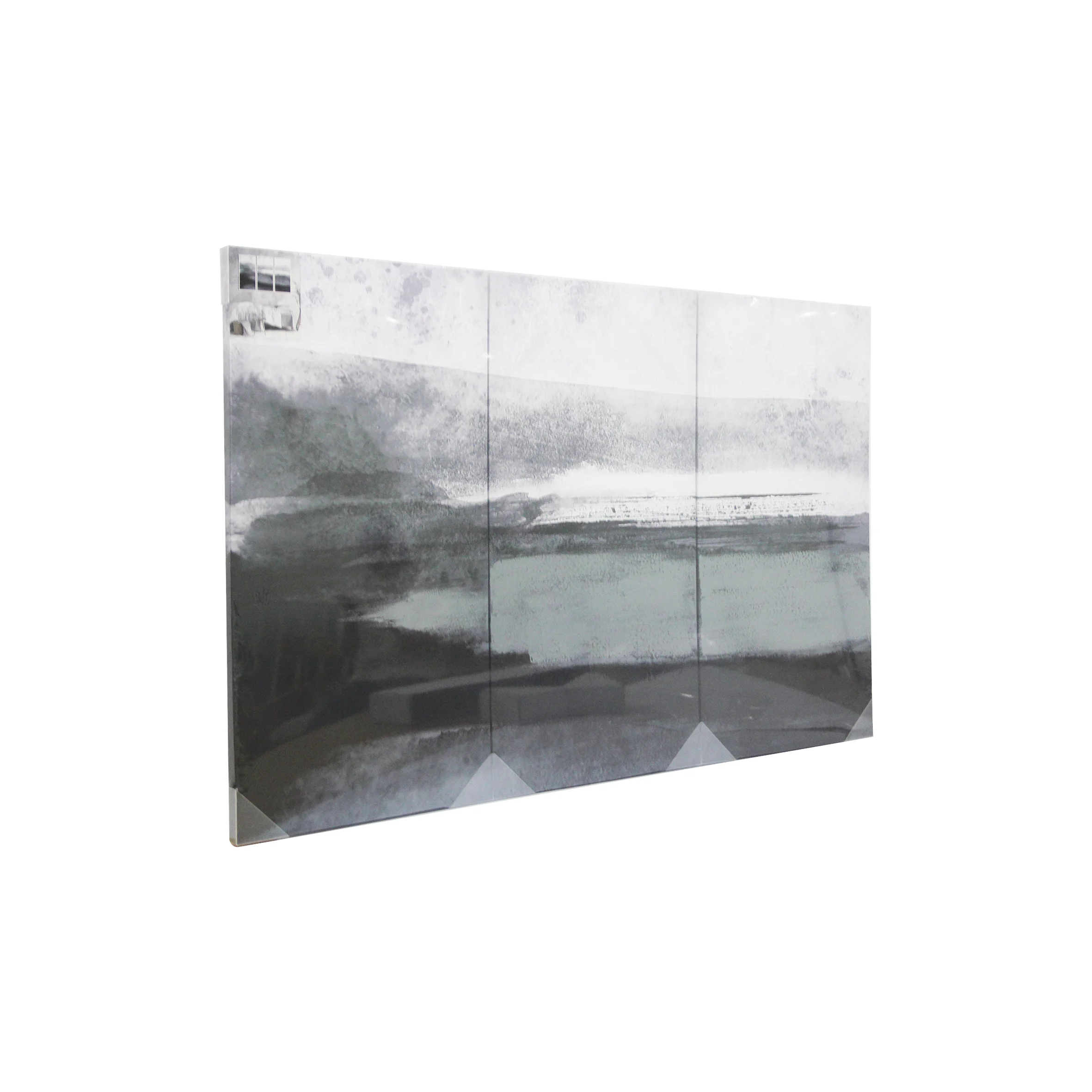 Framed Canvas Art 3pcs Panels Set Wall Art Abstract Ocean Decorative Wall Pictures Photo Poster for Living Room Hotel