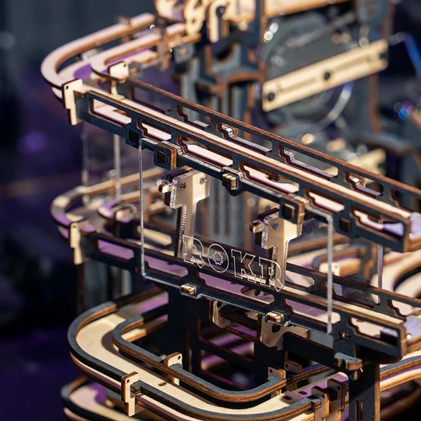 Robotime Rokr DIY Handmade Assembled Wood Craft Gift LGA01 Marble Run Game Toys 3D Wooden Puzzles