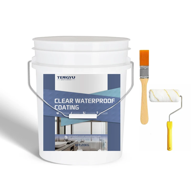 High elasticity 1kg 2kg  5kg10kg 50kg water proofing waterproof transparent coating for concrete roof
