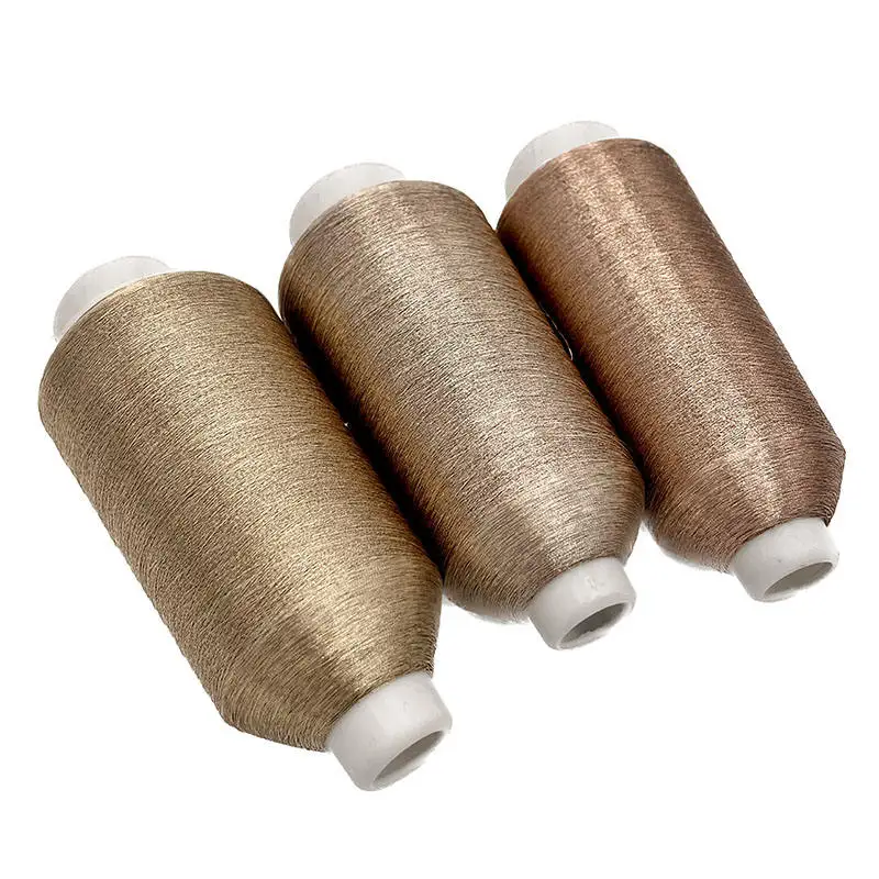 Factory Supply Copper 150D Polyester viscose ST/MS type embroidery thread metallic  yarn