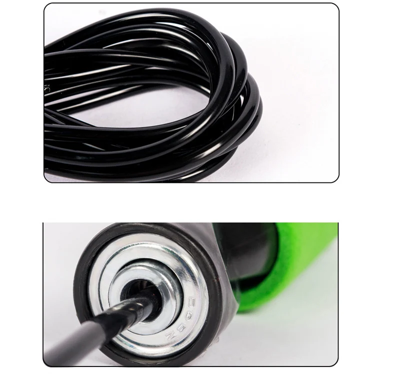 classic body shaped gym equipment durable comfortable multi-color sponge foam bearing skip jump rope with thicken solid PVC wire