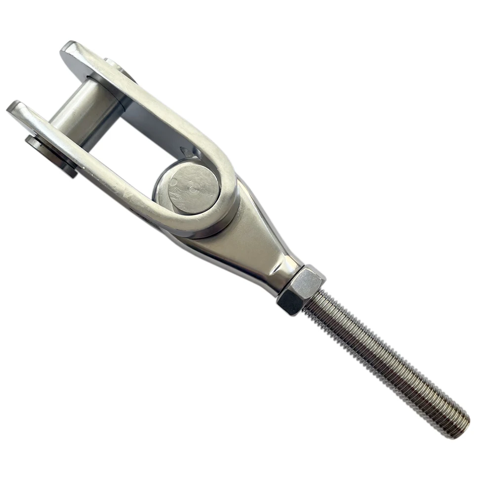 Stainless steel eye style toggle thread terminal type swage rigging terminal