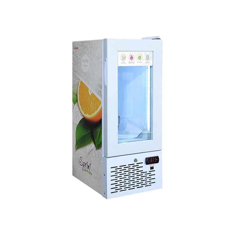 Meisda 21L small upright cheese and ice-cream stick small freezer with glass door