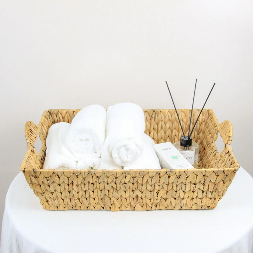 High quality wicker woven storage tray fruit bread tray for living room and bath room decorate