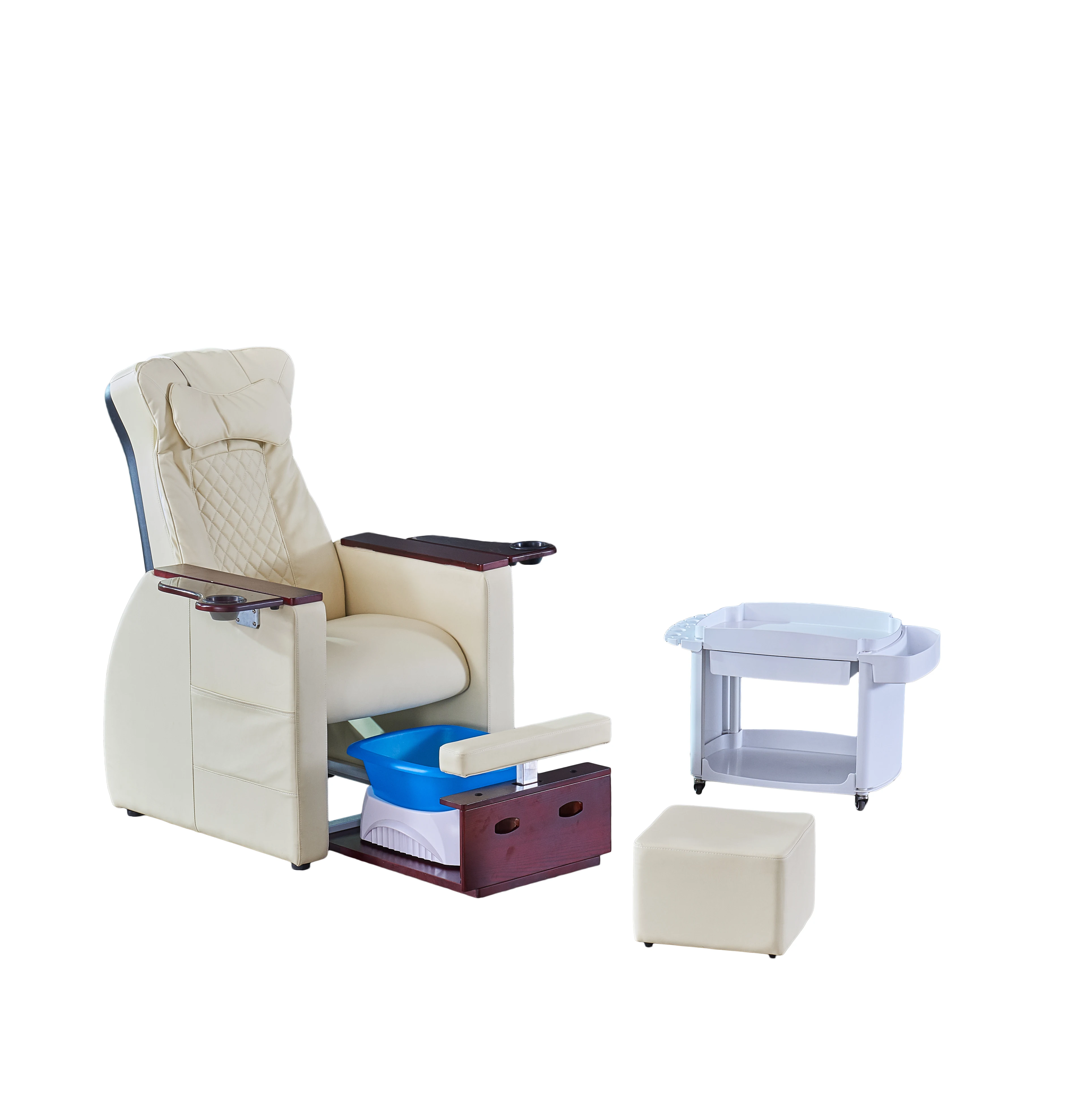 1 Motors wooden type beauty salon electric leisure foot message chair SPA reclining manicure pedicure chairs