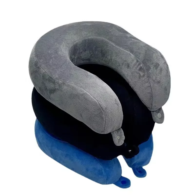 JYM  Customized  high quality ergonomic cervical support sleep  travel neck pillow slow rebound memory foam suitable for nap