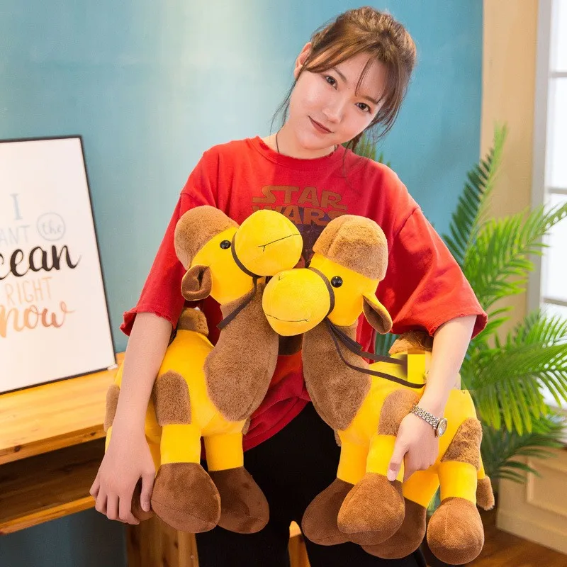 wholesale soft camel plush toy camel stuffed animal Custom LOGO travel souvenirs camel toy animal graduation gifts bactrian came