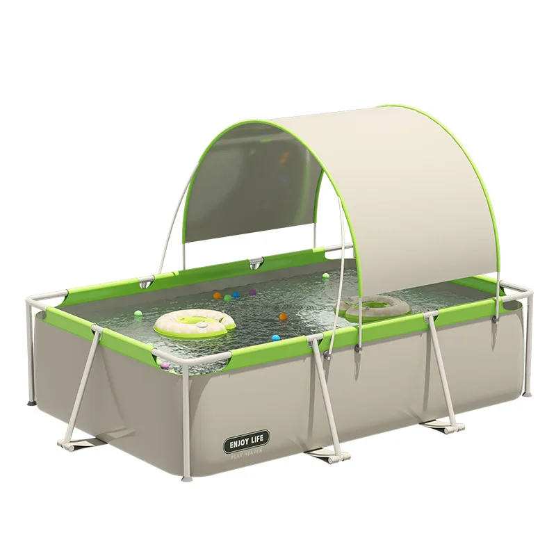 Above Ground Steel Frame Swimming Pool China Brand Large Above Ground Steel Wall Rectangular Metal Frame Swimming Pool For Sale