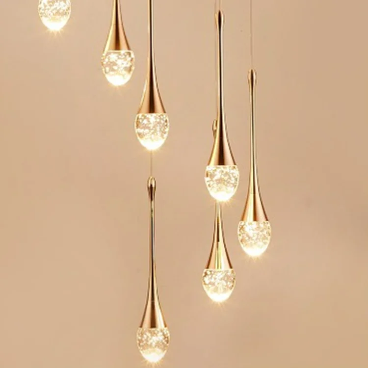 Nordic style decor luxury beautiful hotel lobby lighting custom glass crystal spiral chandelier