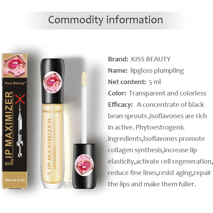 HZM Most Popular Full and Enlarger Watery the Lips Moisturizing Lip Pink Gloss Plumper Maximizer