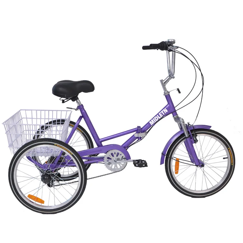 Human tricycle old people buying vegetables basket tricycle labor-saving elderly mobility car