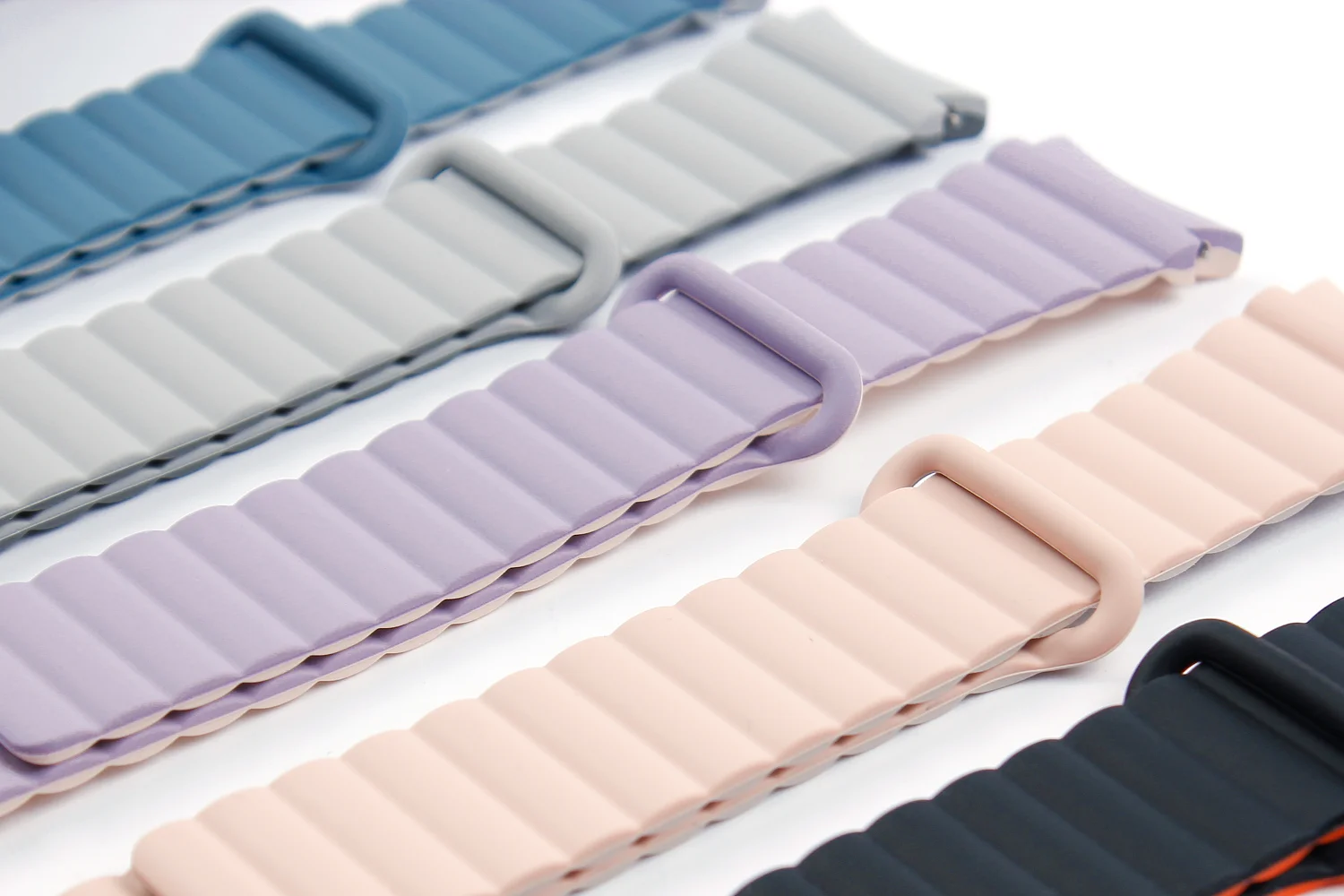 RYB Rubber Watch Band For Samsung Galaxy Watch 4 Active 2 Silicone  Magnetic Bracelet Replacement Straps for Galaxy 5 20mm