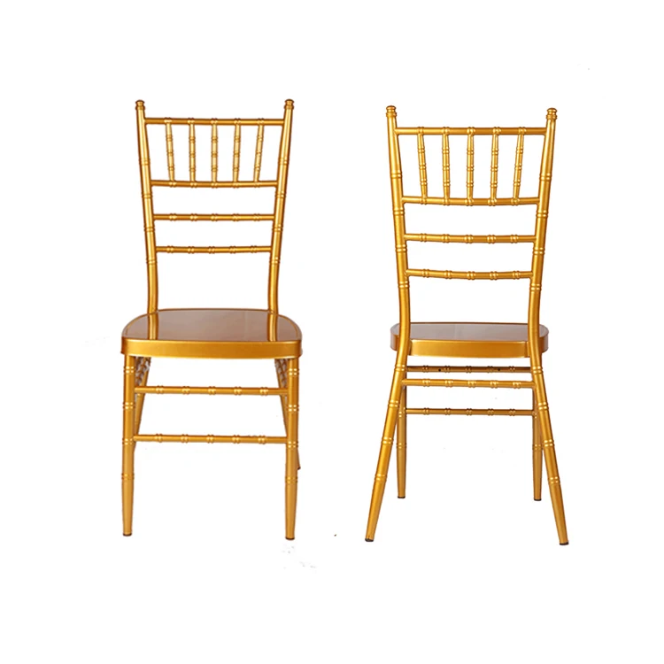Wholesale High Quality Luxury Decoration Use Stackable Metal Wedding Chairs For Sale